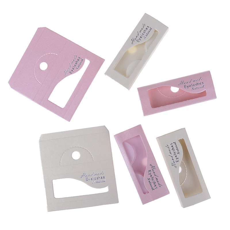 Прозрачные лотки для ресниц 10 комплектов прозрачная коробка с крышкой бежевого и