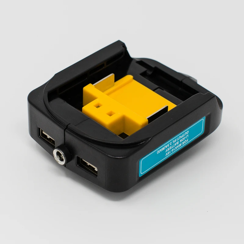 Сменный адаптер с двойным USB выходом и 5,5*2,5 мм Выход постоянного тока для электроинструментов Makita 14,4 в 18 в литий-ионные аккумуляторы