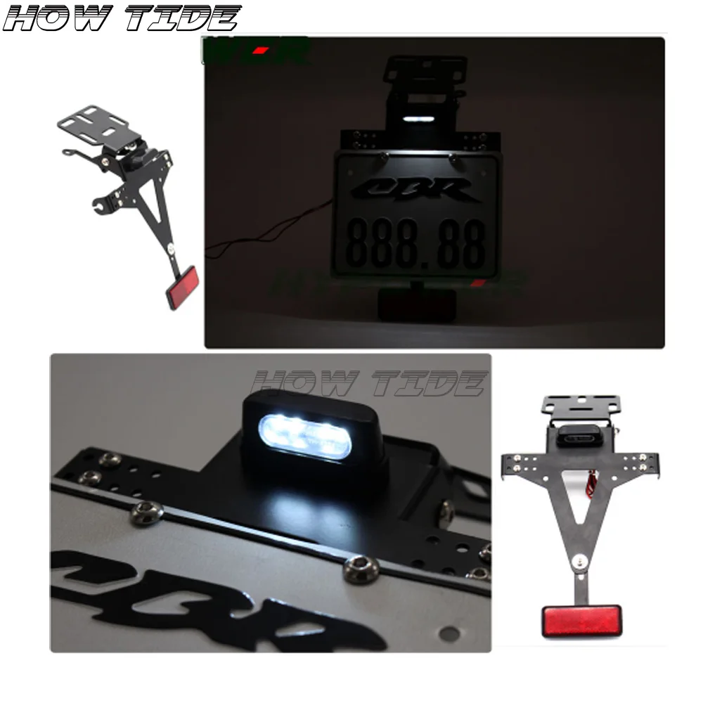 

For Suzuki Bandit 400 600 DR Tracer Motorcycle Tail Tidy Fender Eliminator Registration License Plate Holder Bracket LED Light