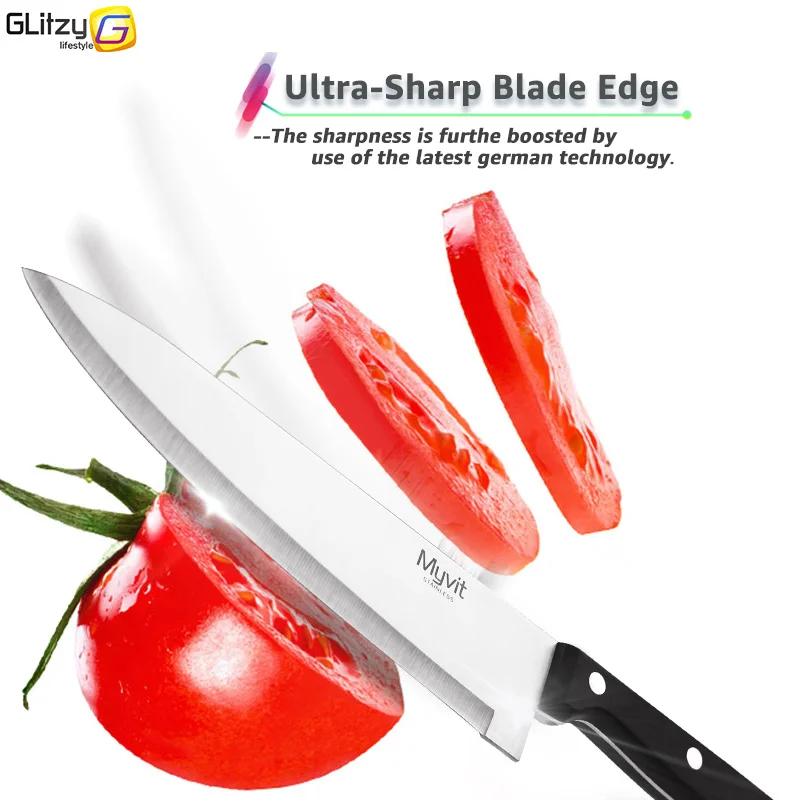 Японские ножи шеф повара набор кухонных ножей из высокоуглеродистой нержавеющей