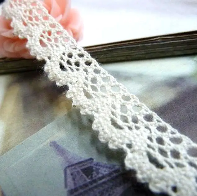 

6 meters 12mm Exquisite flower laciness lace lacework macrame chiffons purfle cotton handmade diy garment handwork accessories