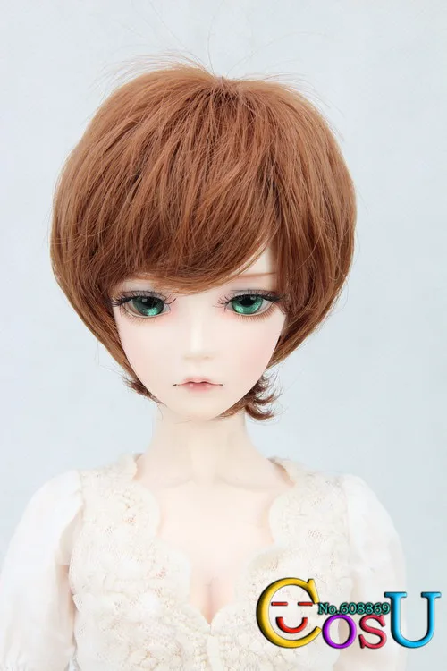 Горячая распродажа 1/3 1/4 1 / 6 Dollfie куклы BJD SD парик коричневый короткие волосы