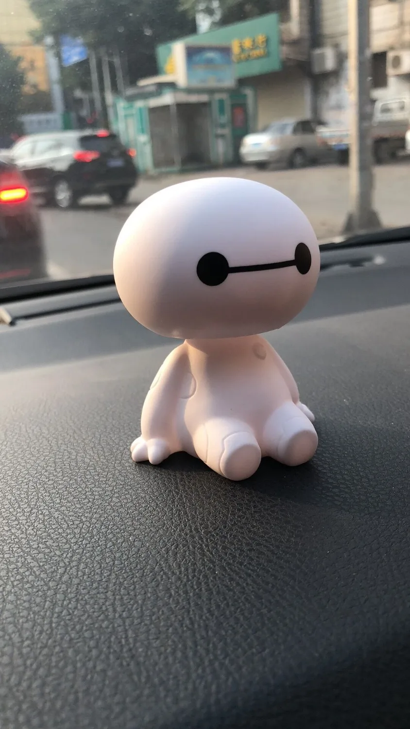 Мультфильм пластик Baymax робот тряски голова фигура автомобиля украшения для jeep