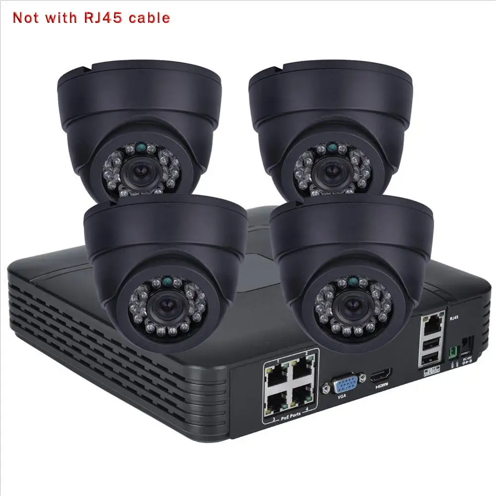 Фиолетовый Hamrotte POE NVR комплект 13 в 4CH POE NVR 720P 2,8 мм широкоугольная внутренняя POE камера IP система безопасности Plug-Play Обнаружение движения Xmeye - Цвет: Фиолетовый