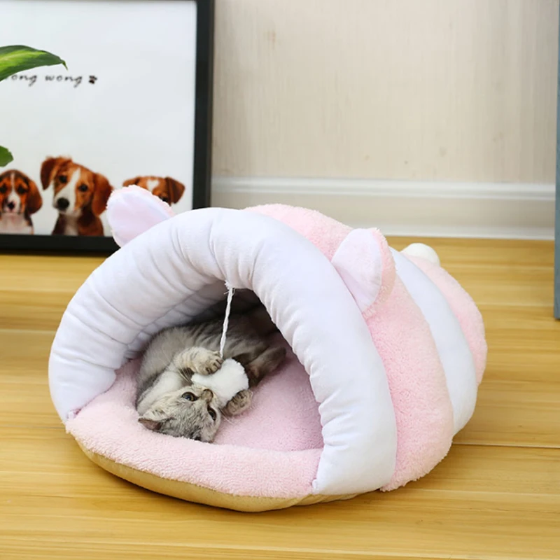 

Pet Mat Winter Warm nest Pet Cat Small Dog Puppy Kennel Bed Sofa Sleeping Soft Polar Fleece Bag House Puppy Cave Bed 5 ColorsS-L