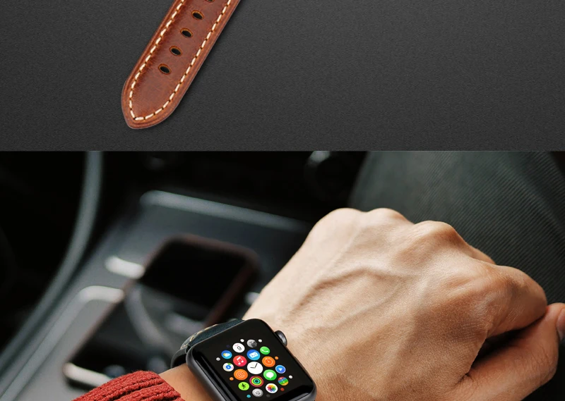 Аксессуары для часов MAIKES для Apple Watch ремешок 44 мм 42 мм кожаный ремешок для часов Apple Watch ремешок 40 мм 38 мм iWatch браслет