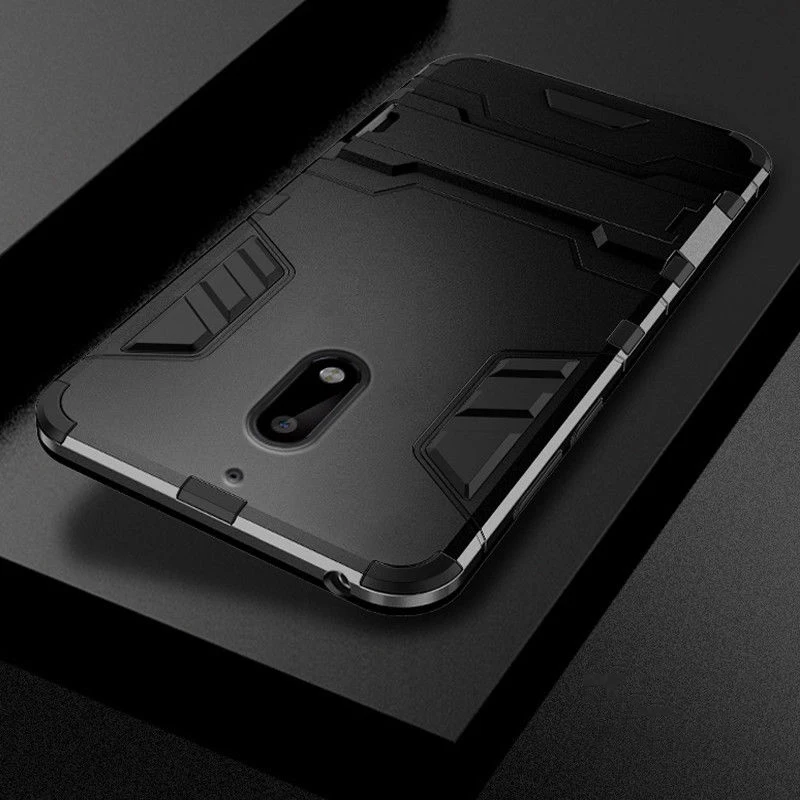 Гибридный защитный противоударный чехол 2в1 для Nokia X5 X6 1 2 3 5 6 9 8 2,1 5,1 6,1 Plus TPU+ PC чехол с подставкой для iPhone X XR XS
