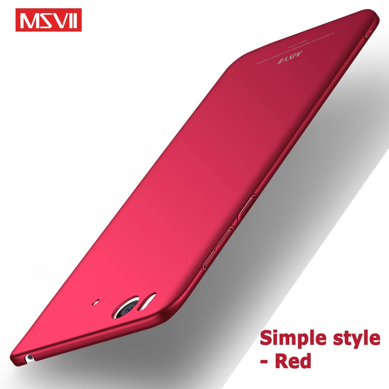 Simple red Msvii Чехлы для Xiaomi mi 5S mi 5 S Чехол Крышка для Xiaomi mi A1 5X чехол Xio mi 5 Pro Чехол из поликарбоната для Xiaomi mi 5X mi A1 mi 5S чехол s - Цвет: Simple red