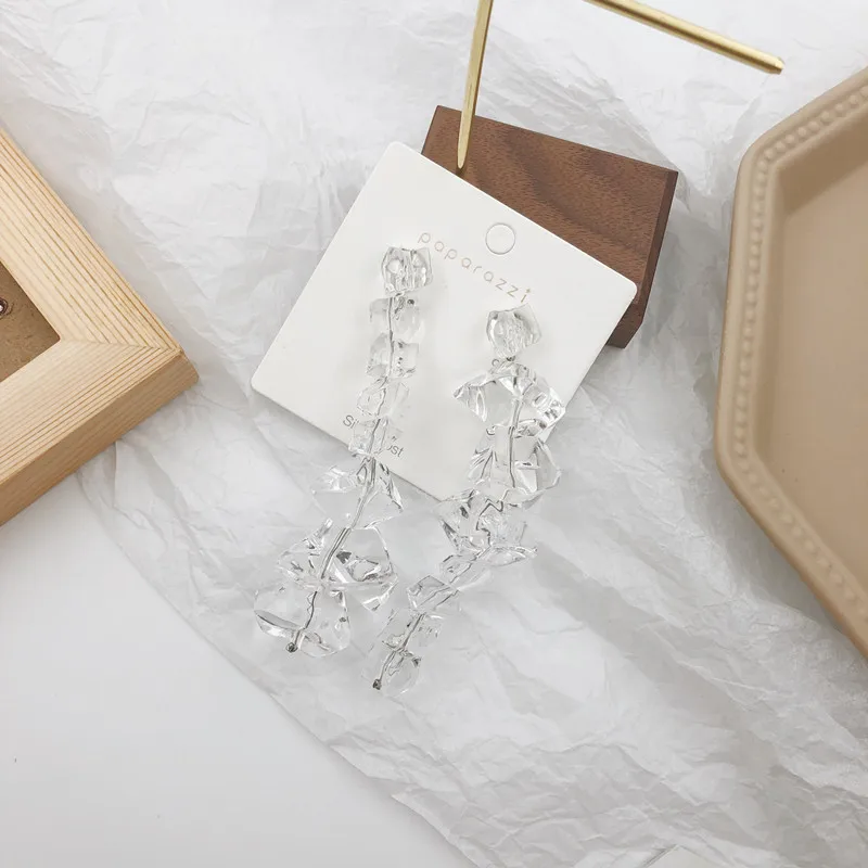 Длинные висячие серьги Hyperbole для женщин Летний стиль 2020 прозрачные подвески в