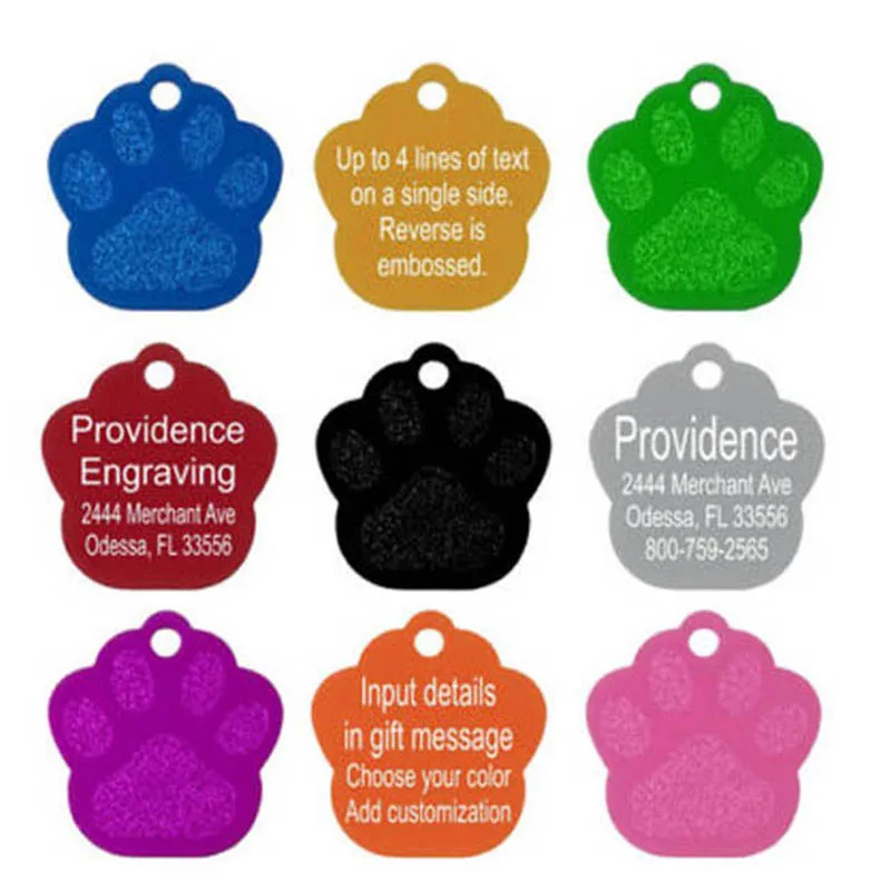 Оптовая продажа 100 шт. без рисунка сделай сам идентификационная бирка для домашних животных именная собаки