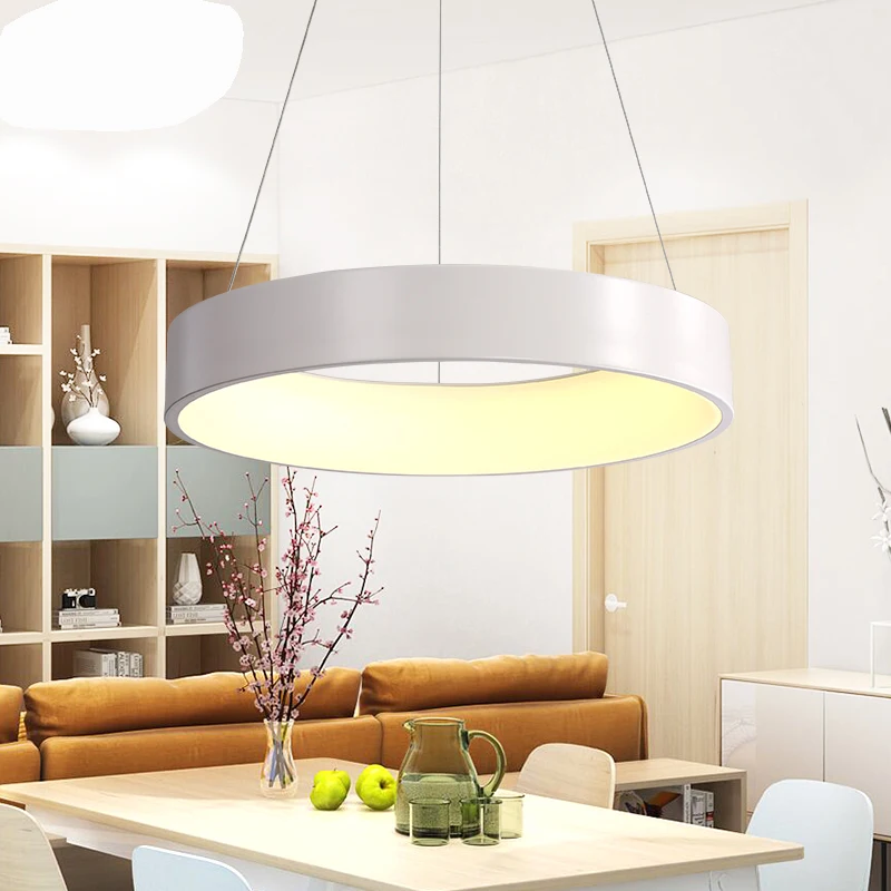 Круглая настольная люстра простой модный светодиодный светильник из железа для