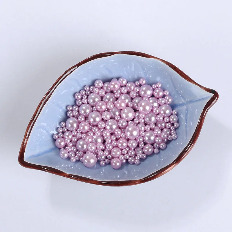 L-purple 3/4/5/6/8/10/12mm 18 Colors Colorful Multicolor No holes Round Imitation Garment Pearl For Fashion Jewelry Making 10 - Цвет: L-purple