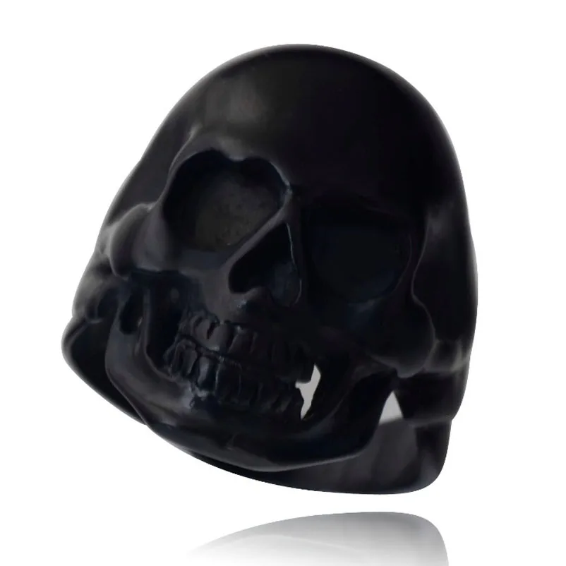 Мужское Винтажное кольцо с черепом черное/золотое/серебряное из нержавеющей