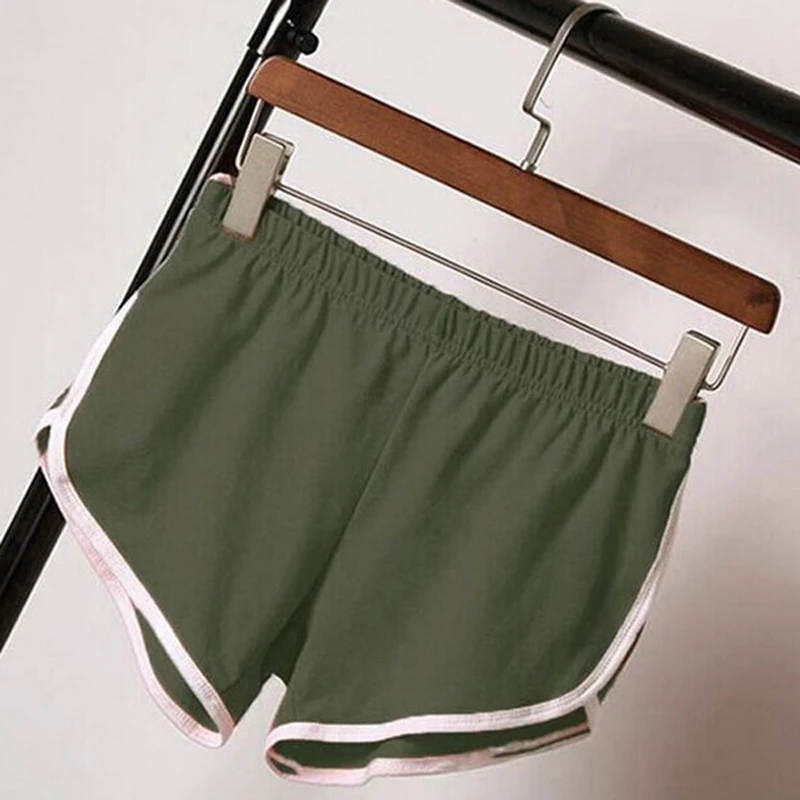 2 PCS green SHUJIN 2 шт. спортивная одежда свободные шорты женские повседневные Лоскутные короткие брюки сексуальные с высокой талией Летние черные шорты размера плюс - Цвет: 2 PCS green