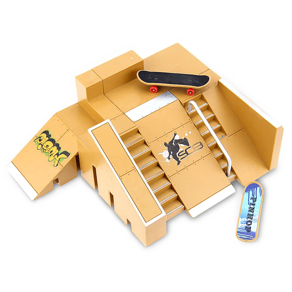 Фингерборды 5 шт. скейт набор в виде парка рампы части для Tech Настольный пальцевый