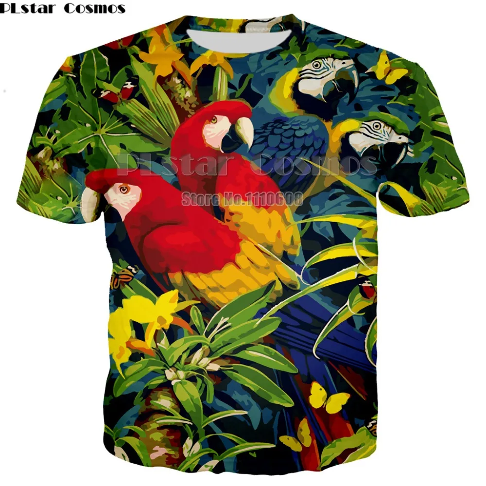 

Parrot T-shirts Men/Women Summer Tops Tees Print colorful 3d T shirt Men Fashion Tshirts Plus dropship