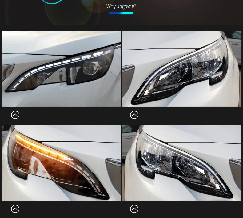 Автомобильный Стайлинг корпус передней фары для peugeot 3008 фары светодиодный фары DRL H7 D2H Hid вариант Ангел глаз Bi Xenon