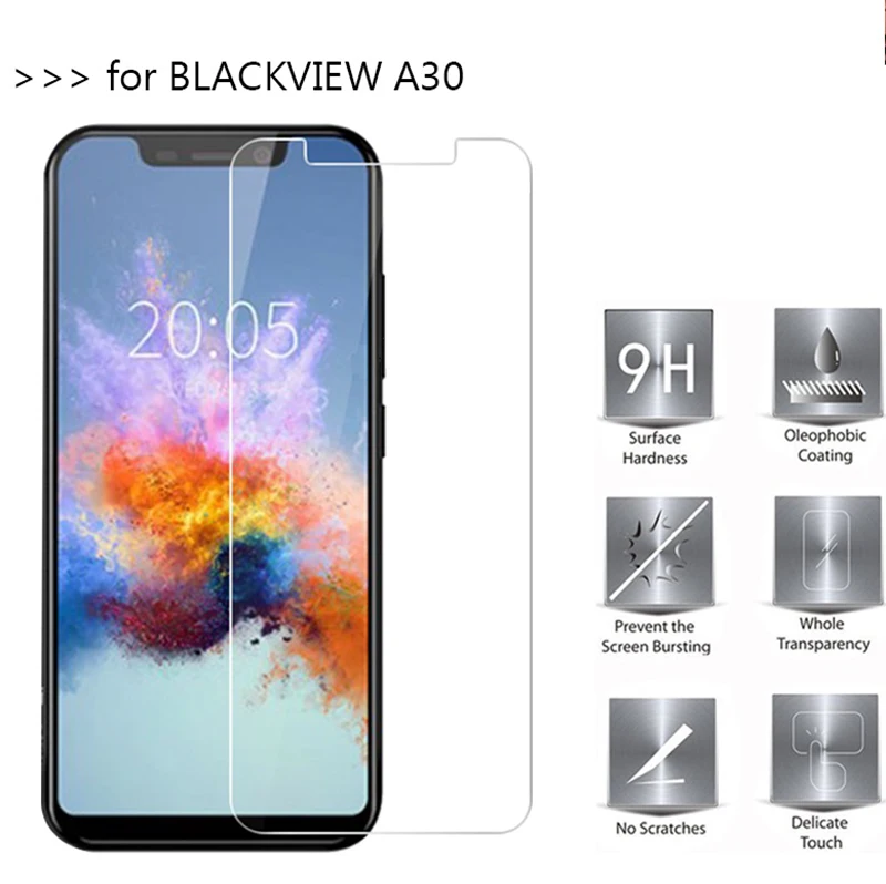 10 шт. закаленное стекло для Blackview A30 9H Высококачественная защитная пленка