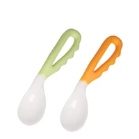 baby infant spoon set solid feeding pacifier bending spoons kids children chick food supplement for toddle flatware t0166