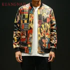 KUANGNAN японский стиль хип-хоп куртка-бомбер мужская одежда 2018 Японская уличная одежда мужская куртка пальто 5XL мужские куртки и пальто