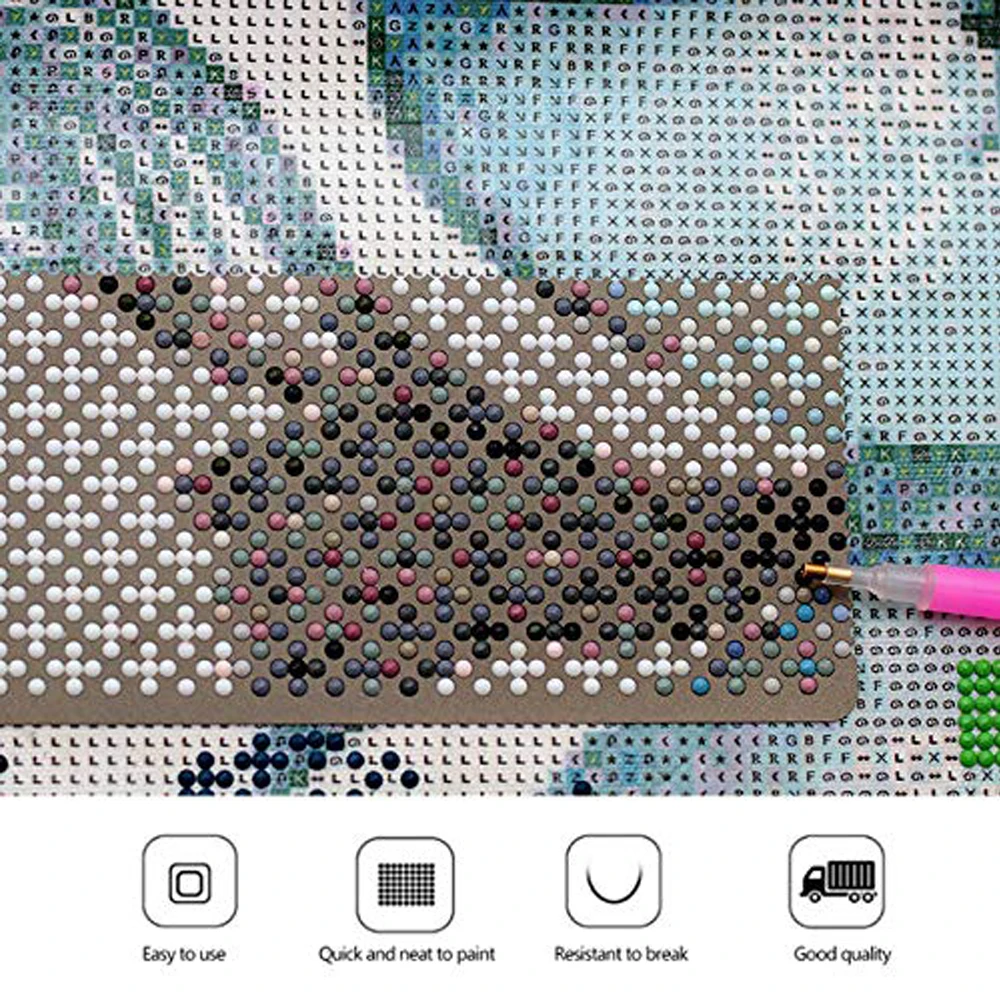 5D DIY Diamond Painting Tool Stainless Steel Ruler with 699 Blank Grids for Round Full Drill &amp Partial | Дом и сад