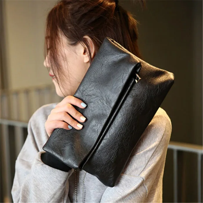black small size Модный черный женский дневной клатч, дамская сумочка, дизайнерский клатч, кошелек из искусственной кожи, известная женская сумка, дамская сумочка-конверт, клатч, кошелек - Цвет: black small size