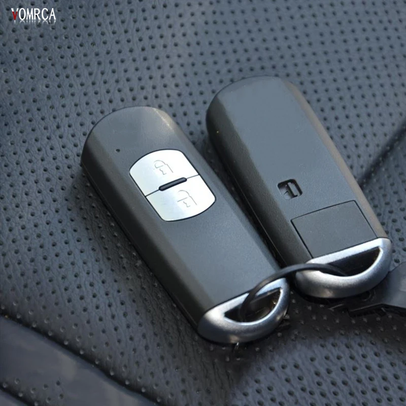 Чехол для автомобиля из натуральной кожи Mazda|2 buttons key shell|fob cover2 button |