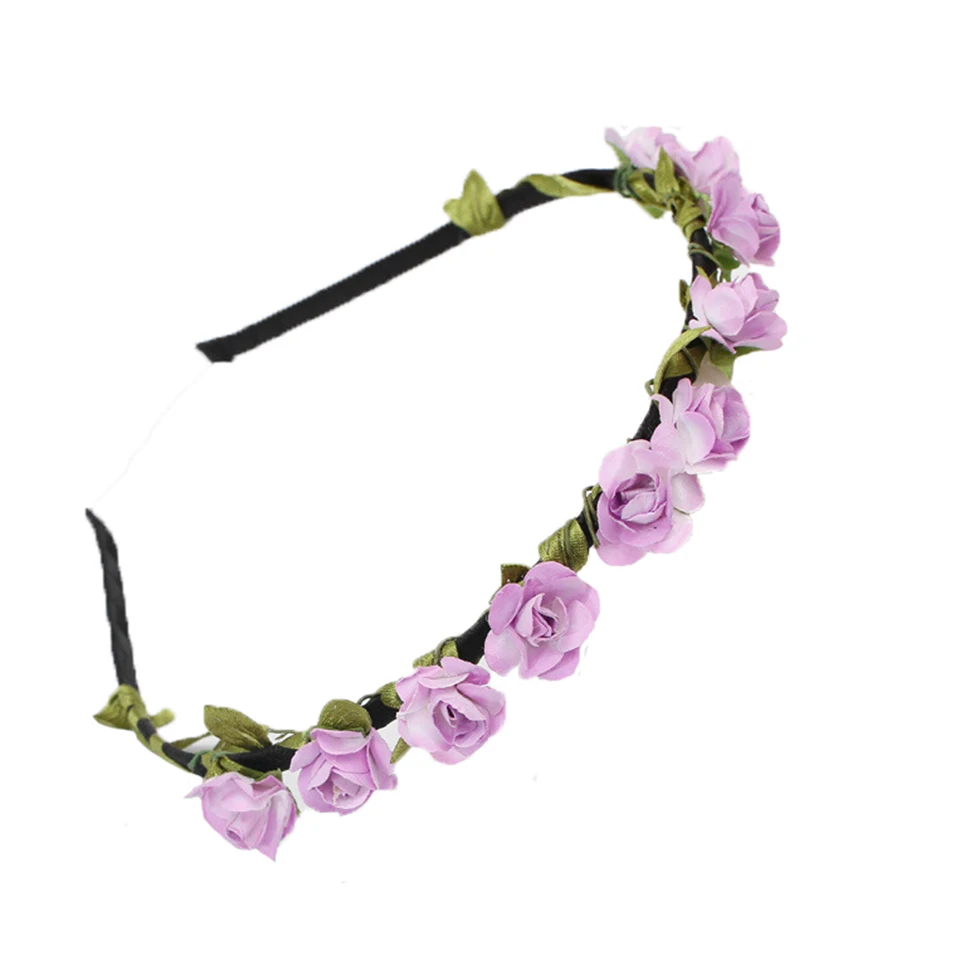 Повязка на голову в богемном стиле для девочек Цветочная корона бохо праздничный