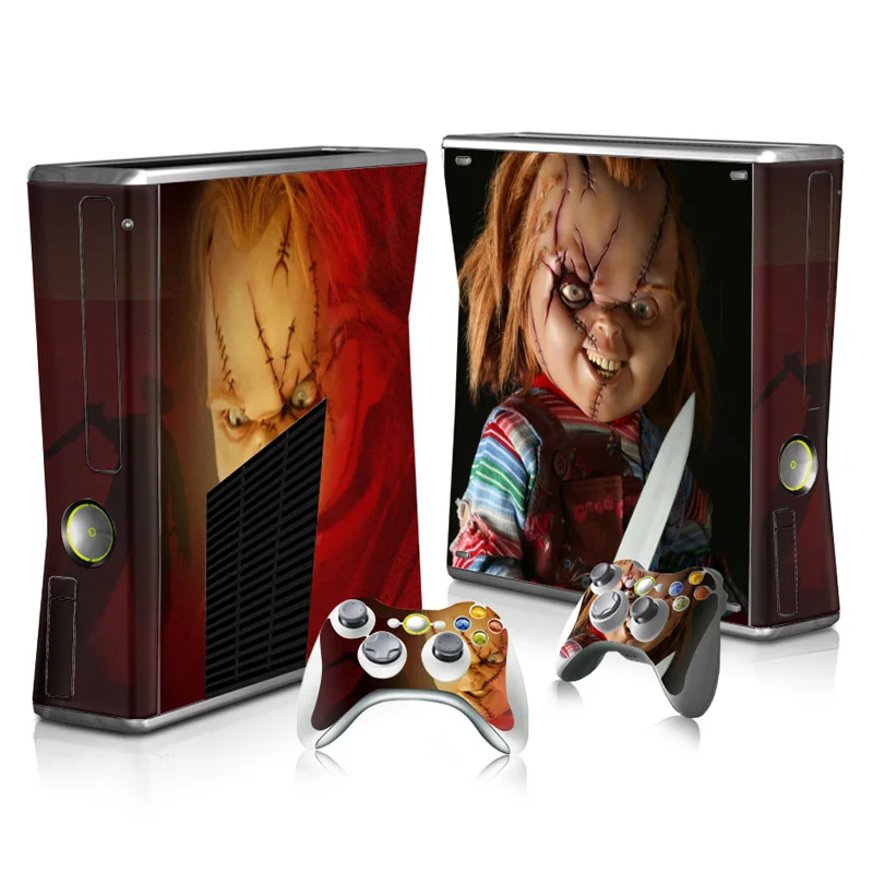Skin Sticker Decals For Xbox 360 Slim Console and Controller Skins Stickers for Xbox360 Vinyl - Film Child's Play | Электроника