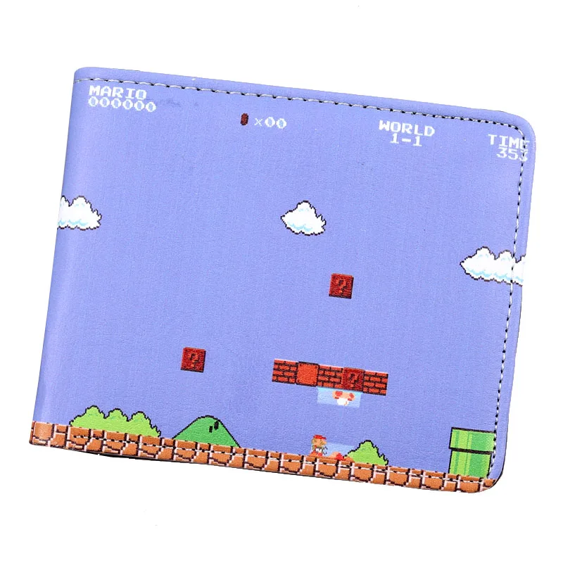 Классический двойной кошелек с персонажами nintendo Super Mario, студенческий кошелек с мультяшными комиксами - Цвет: SUPER-02