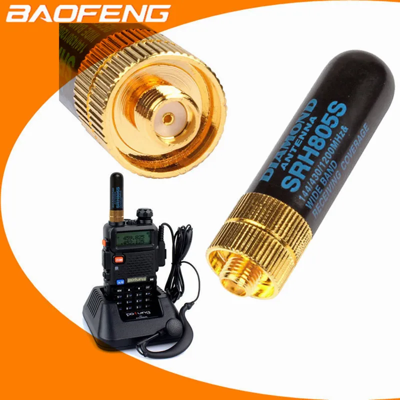 2 шт. 805S VHF UHF антенна короткая для Kenwood Baofeng SMA F H777 UV 5R Puxing|vhf uhf antenna|vhf uhfantenna sma-f |