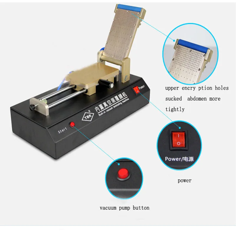 Встроенный вакуумный насос LCD ОСА пленка ламинатор Универсальный для 5 дюймов