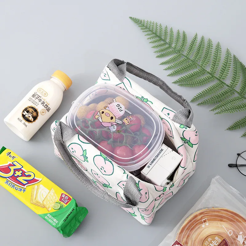 Высококачественные сумки для обедов женщин детей мужчин изолированные холщовые