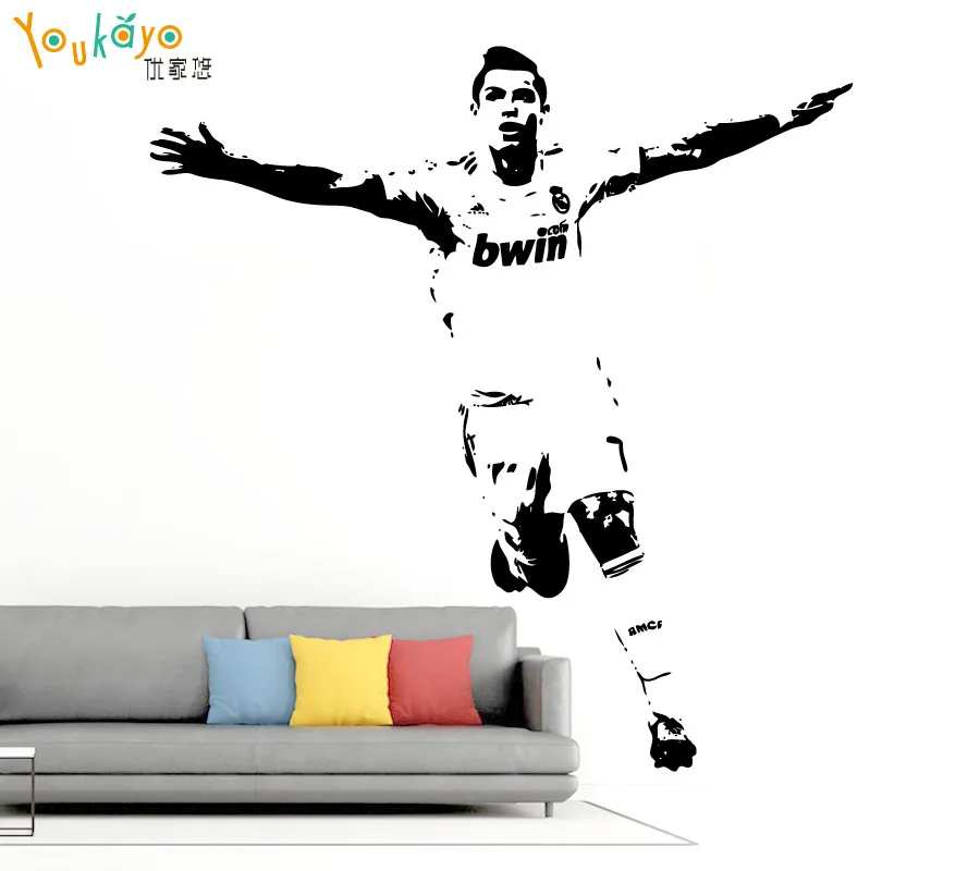 Звезды с изображением криштиане Роналду футбольный плеер Спорт Cool Wall Art Наклейки