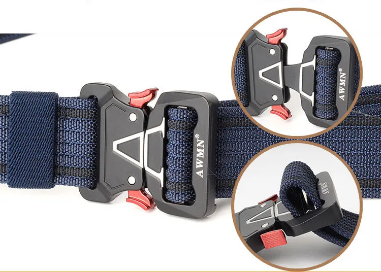 Army Military Tactical Belt New Outdoor 125cm Cobra Alloy Buckle Nylon Casual Combat Belt Men Women Training Belt AE103