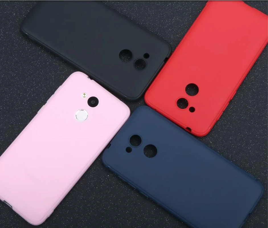 Чехол для Huawei Honor 6C Pro мягкий силиконовый матовый чехол-бампер с защитой 360