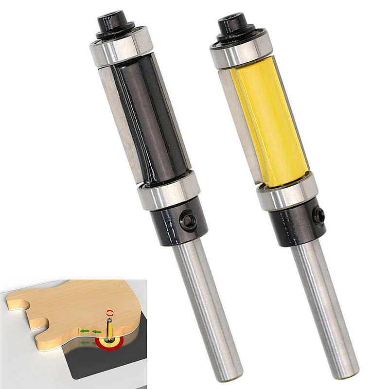 Фрезерные фрезы с верхним и нижним подшипником 1 шт. 1/2 дюйма хвостовиком 1/4 для