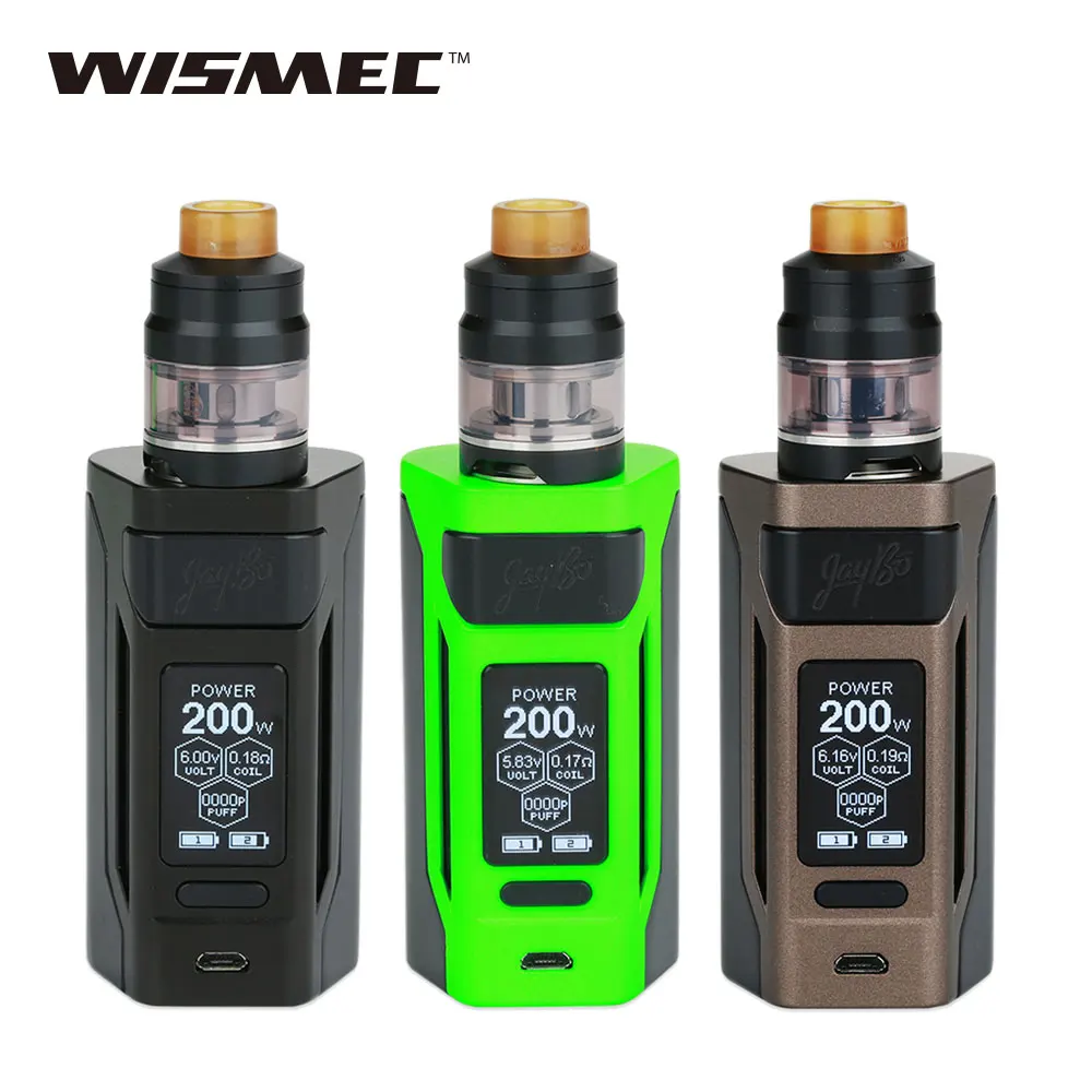WISMEC рел RX2 20700 Vape Комплект 200 Вт с Gnome Бак 4 мл 20700/18650 Ом/ом испаритель No батарея