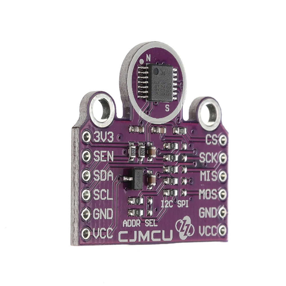 CJMCU-1335 3 В/5 В I2C SPI Холла эффект 360 Бесконтактный модуль датчика плоского угла X-Y |