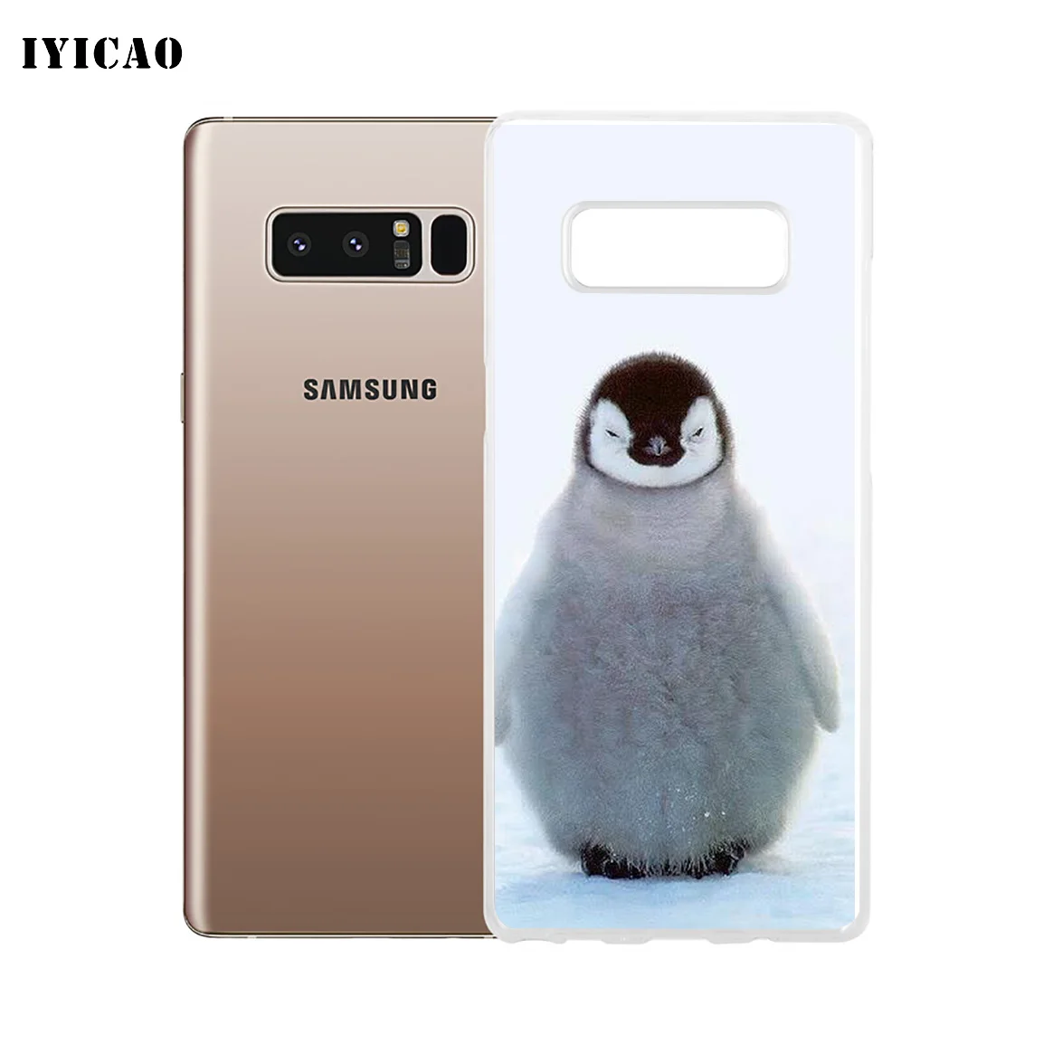 Мягкий силиконовый чехол для телефона IYICAO с милыми животными пингвинами Samsung A5 A6