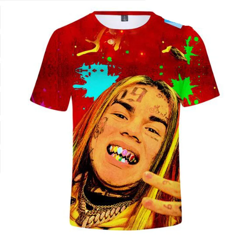 Рэппер Рэп 6ix9ine 3D футболка для женщин и мужчин Tekashi69 футболки хип хоп Уличная