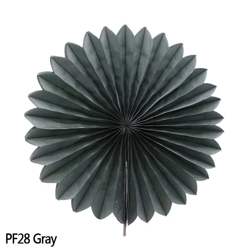 PF28 Gray 5 шт. 10/15/20/25 см бумажный веер вертушка круглый Фонари для свадьбы, праздника, вечерние висит с цветочным узором на день рождения Набор сделай сам DIY 8z - Цвет: PF28 Gray