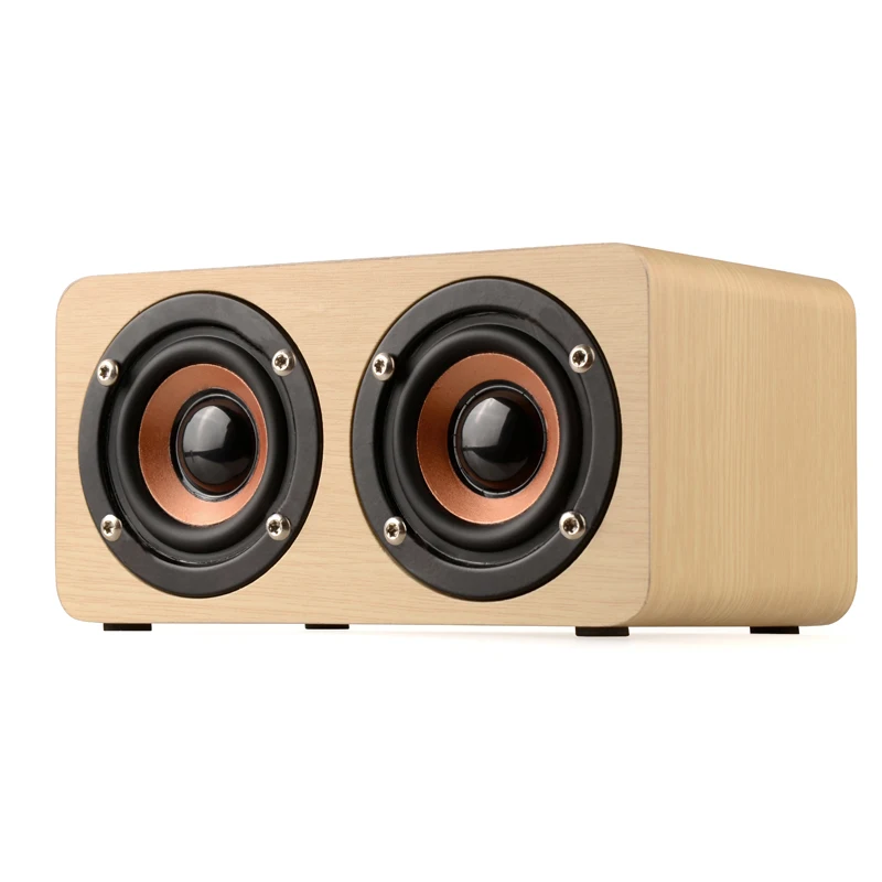 Ретро деревянный Bluetooth динамик HIFI беспроводной двойной громкий s 3D объемный