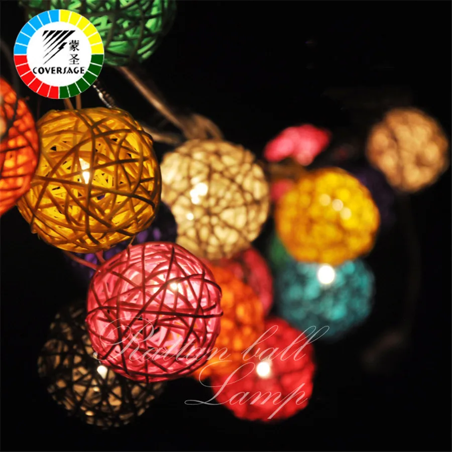 Coversage 20 светодиодов ротанговая Пальма клубок светящиеся гирлянды Рождество