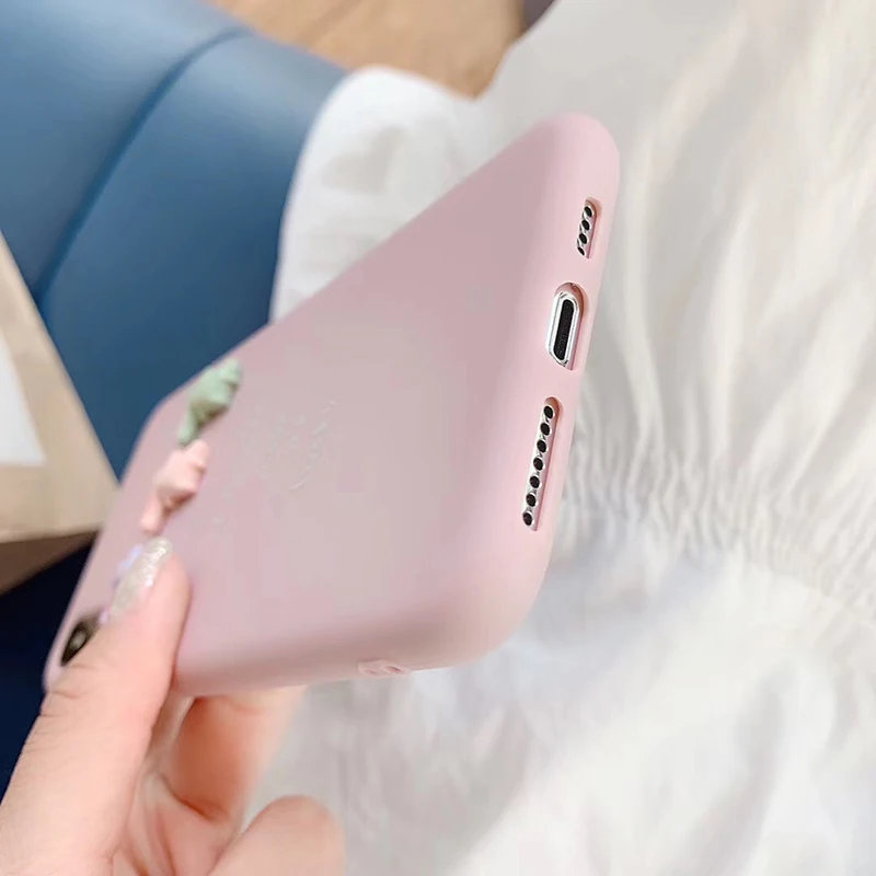 Милый мягкий силиконовый чехол с 3D крокодиловым принтом для iphone 7 8 6 plus X XR XS MAX samsung