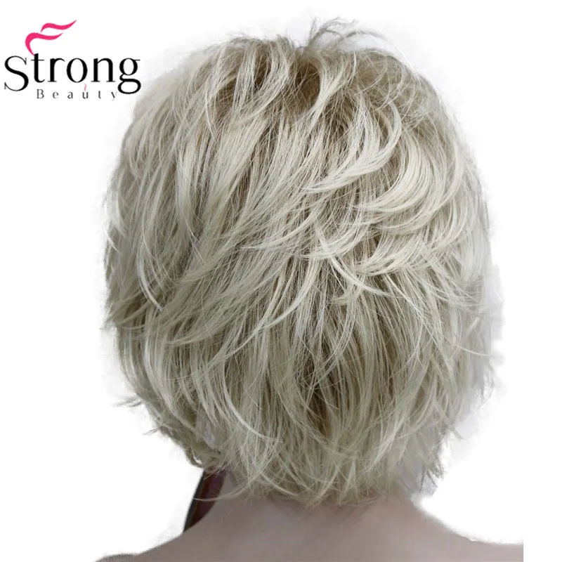 StrongBeauty светлые короткие флип-ап, мягкий и полный синтетический парик выбор цвета - Цвет: 15BT613