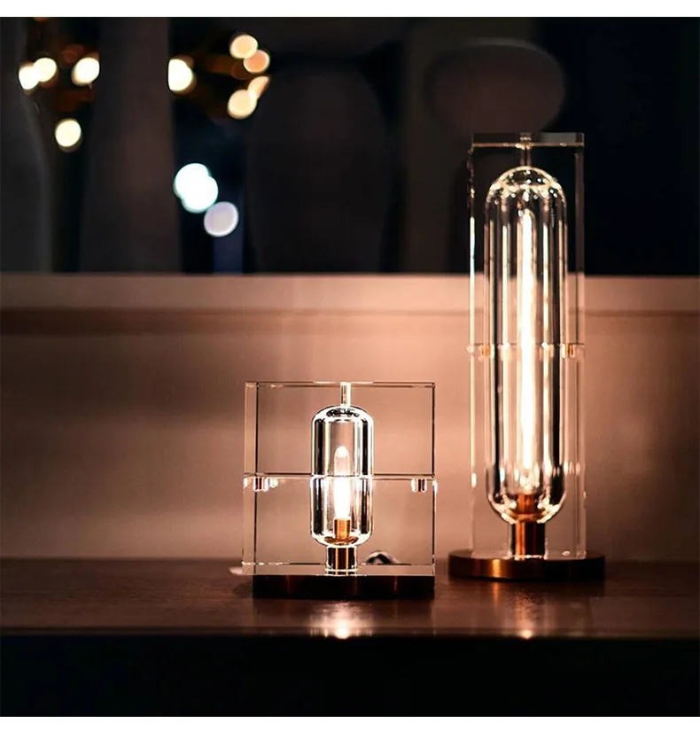Europe Luxury High-end Creative Table Lamps Crystal Whole Copper Decorative Table Lamps Living Room Bedroom Bedside Table Lamps