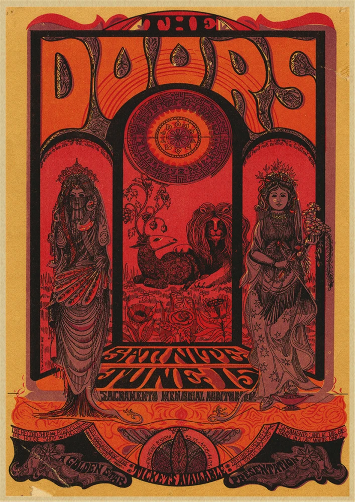 Винтаж Ретро Рок-Группа Музыка двери Jim Morrison матовая крафт-бумага плакат стены стикеры домашний декор