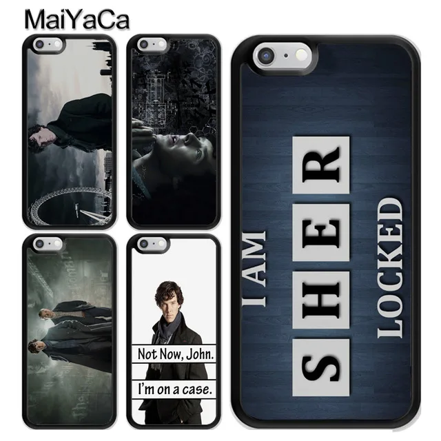 ТВ серия MaiYaCa SHERLOCK для iPhone 4 SE 5C 5S 6S 7 8 Plus X XR XS MAX Samsung черный мягкий чехол телефона