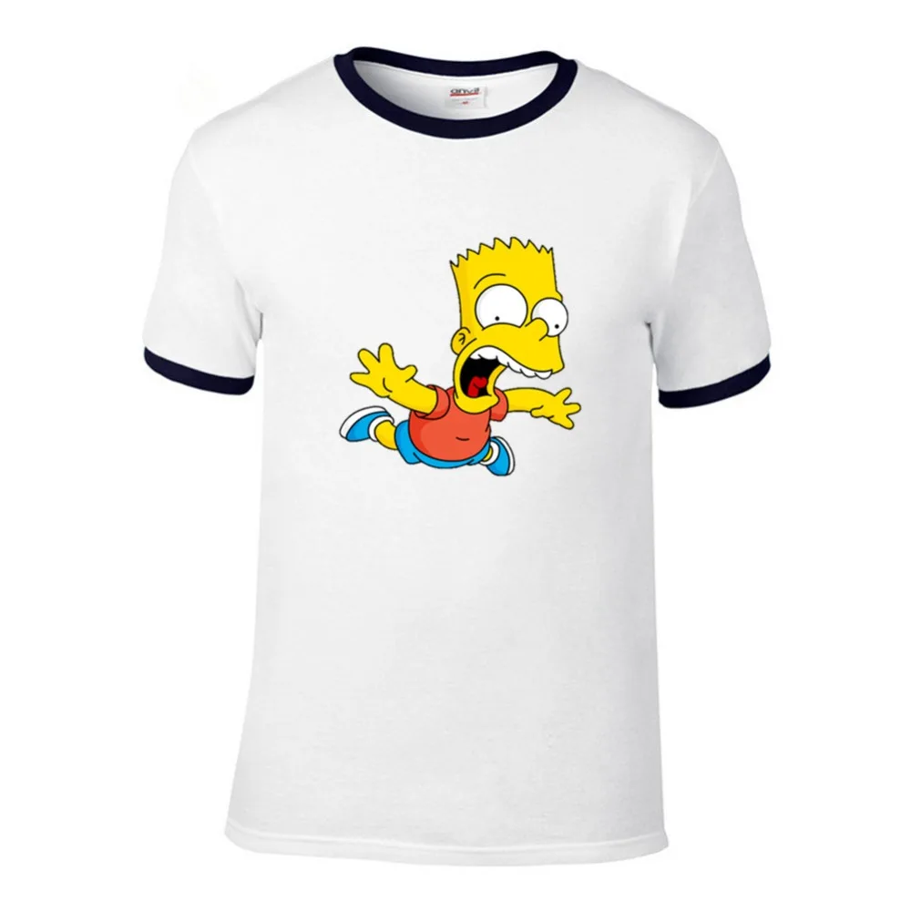 2018 хлопок водохранилище Симпсоны футболка принт Официальная для Мужские костюмы